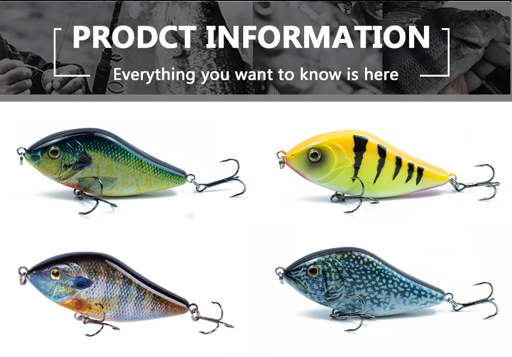 Hanlin Crankbait Lebensecht 100MM 45G Langsam Sinkender Jerkbait Angelköder Slider Schwimmaktion Hartköder für Hecht und Zander – Detail 8