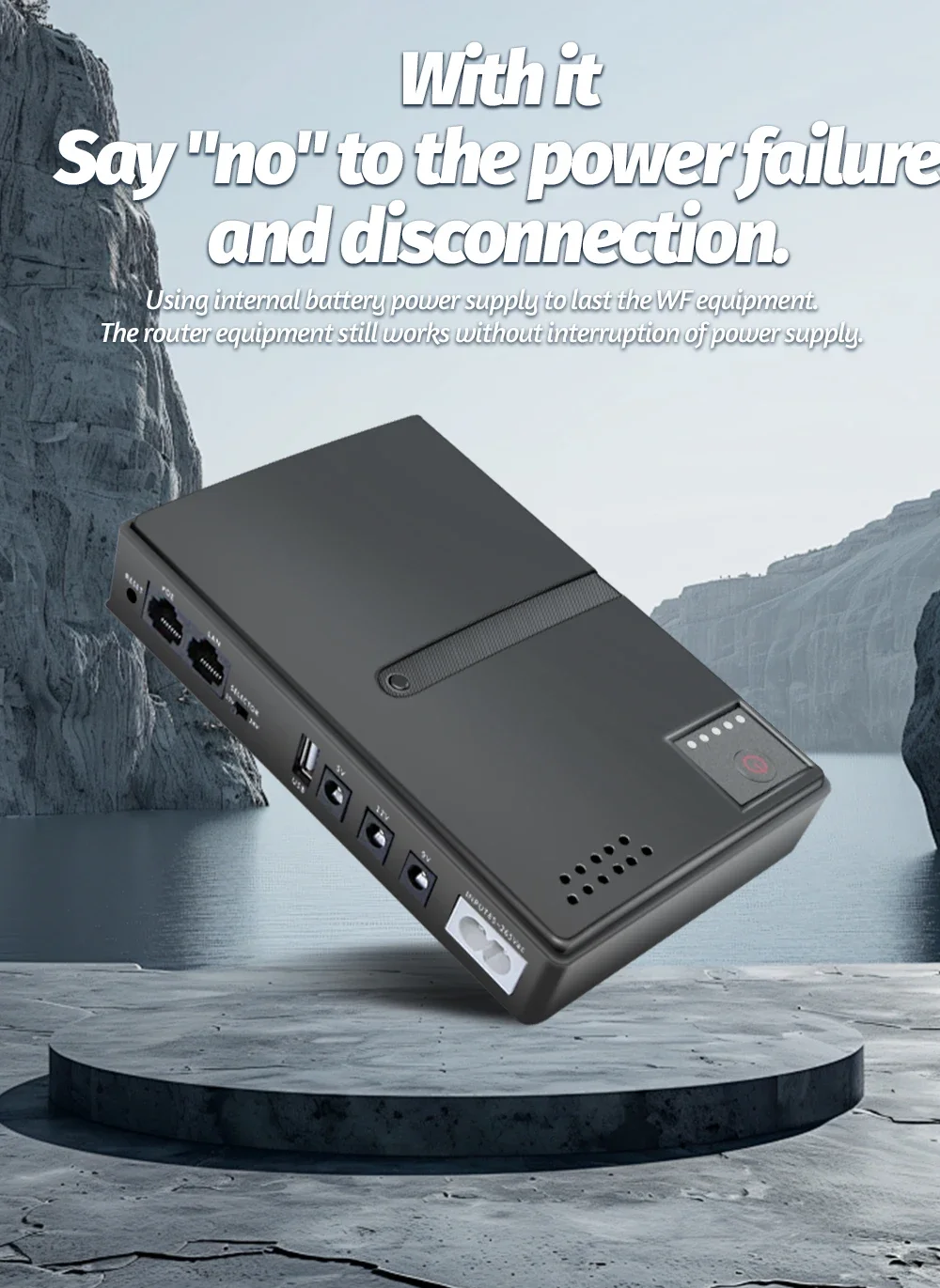 AC85-265V DC1018P Router 5V9V12V Optical Cat Monitor Backup Uninterruptible 10400Mah DC Power Supply Charger Cell Phone UPS, portable ups,dc power supply,mini ups,uninterruptible power supply