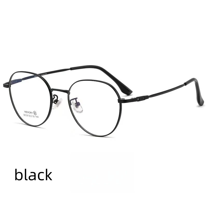 

50mm Ultra-light High Quality Pure Titanium Eyewear Men Retro Round Decorative Optical Prescription Glasses Frame Women 86006YF