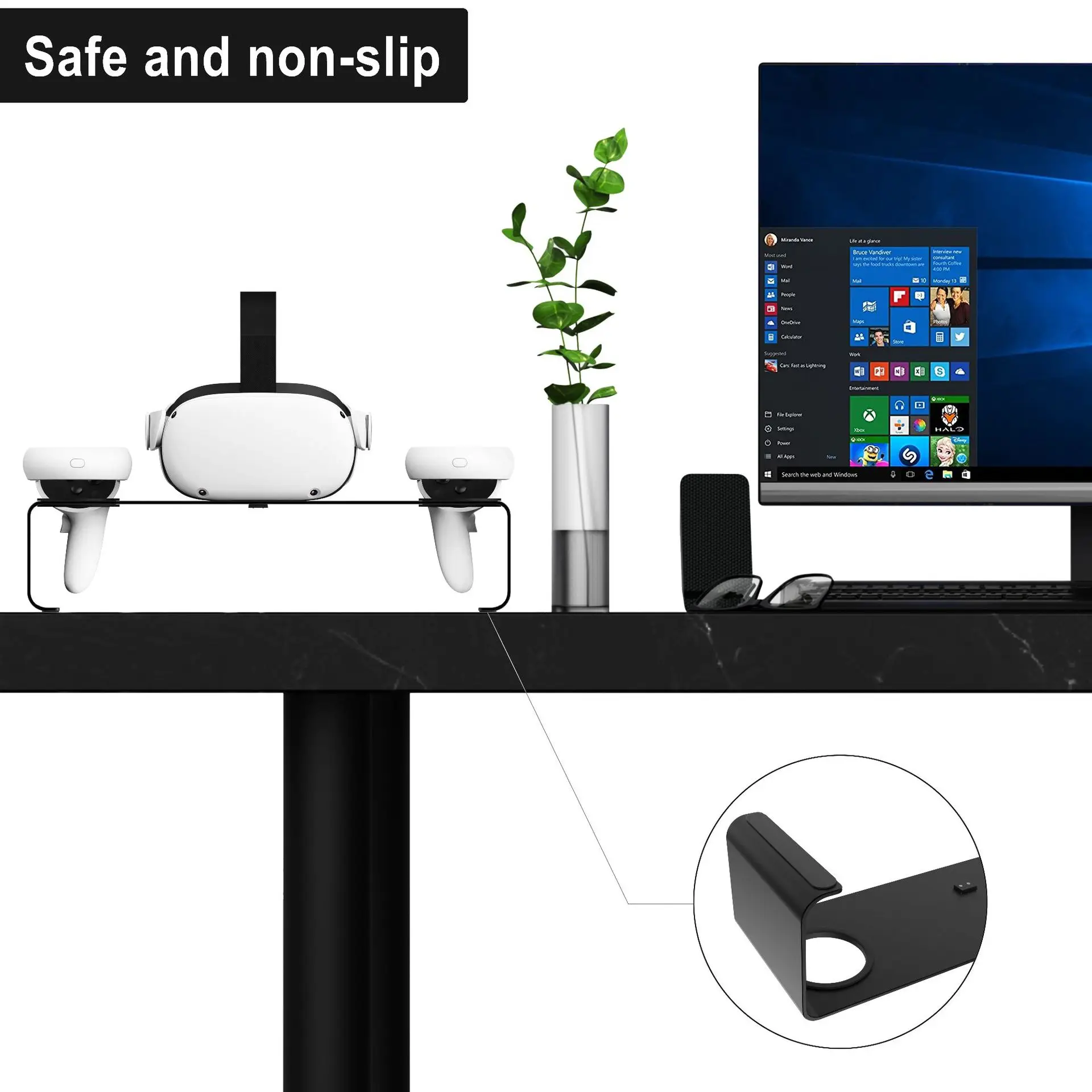 Metal VR Stand For Oculus Quest 2 VR Glasses Display Holder Controller Desktop Base Storage Mount For Oculus Quest 2 Accessories