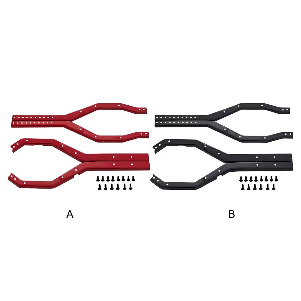 

RCGOFOLLOW Chassis Frame Rail Set RC Car Part High Passability Rc Chassis Frame Rail Set For 1 10 Axial SCX10 Crawler Black