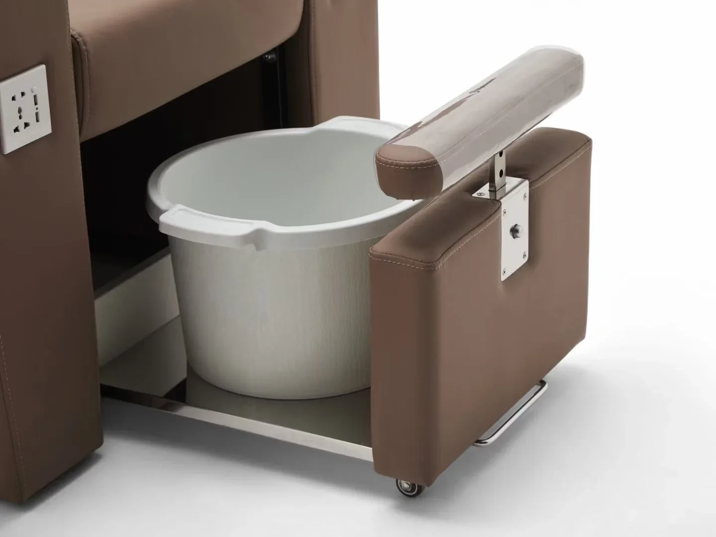 Modern luxury electric massage pedicure chair Brown foot bath chair Foot spa