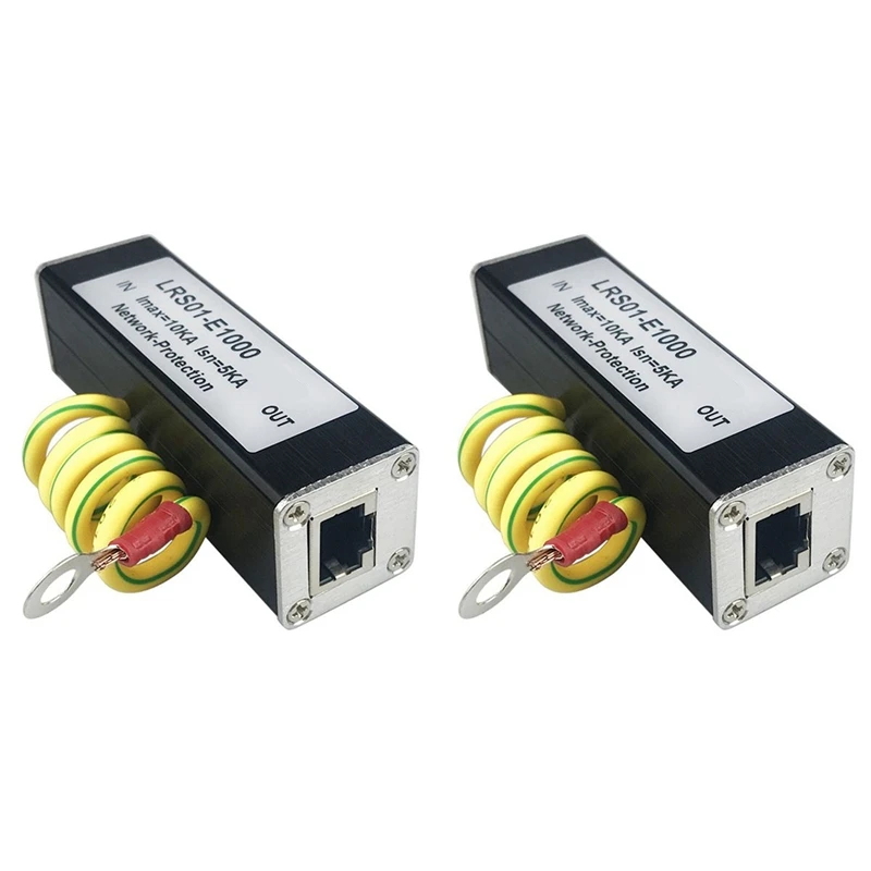 2X Poe 1000M Network Protector Poe 1000M Monitor Camera Surge Protector Rj45 Gigabit Ethernet Dispositivo Di Protezione Scaricatore