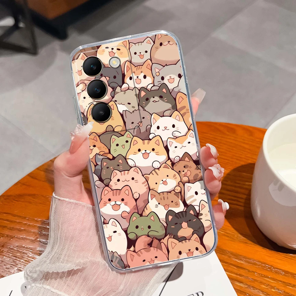 Floral Love Heart Clear Soft Silicone Shockproof Phone Case