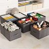 Fabric Cloth Storage Box for Book Clothes Toys Sundries Storage Foldable Closet Drawer Storage Wardrobe Clothes Bra Organizer 1