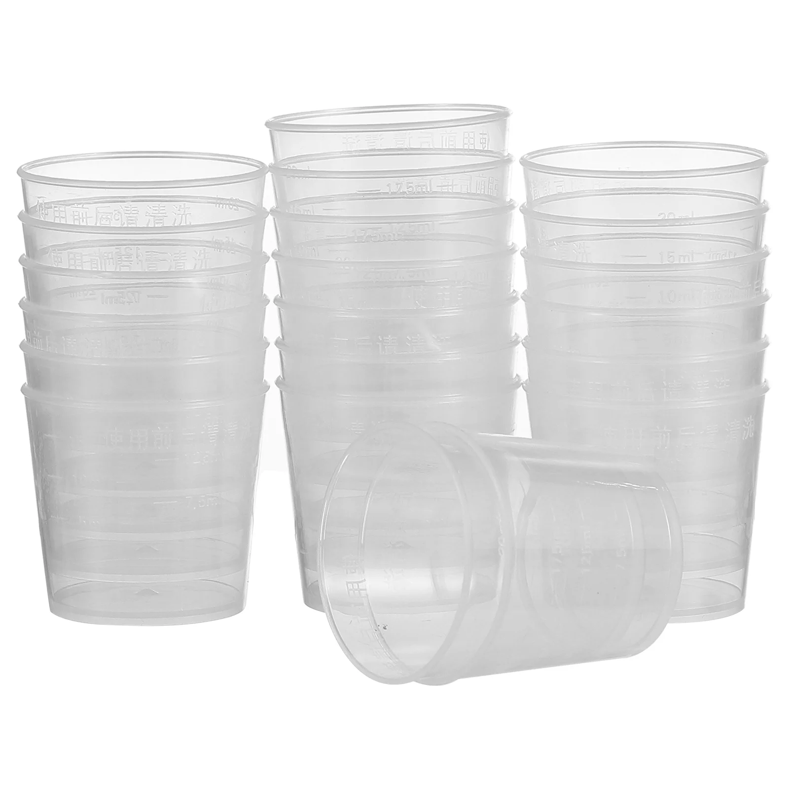 

20 Pcs Pet Feeding Cup Oil Paint Reptile Lizard Feeder Measuring Dish Gecko Plastic Water Food