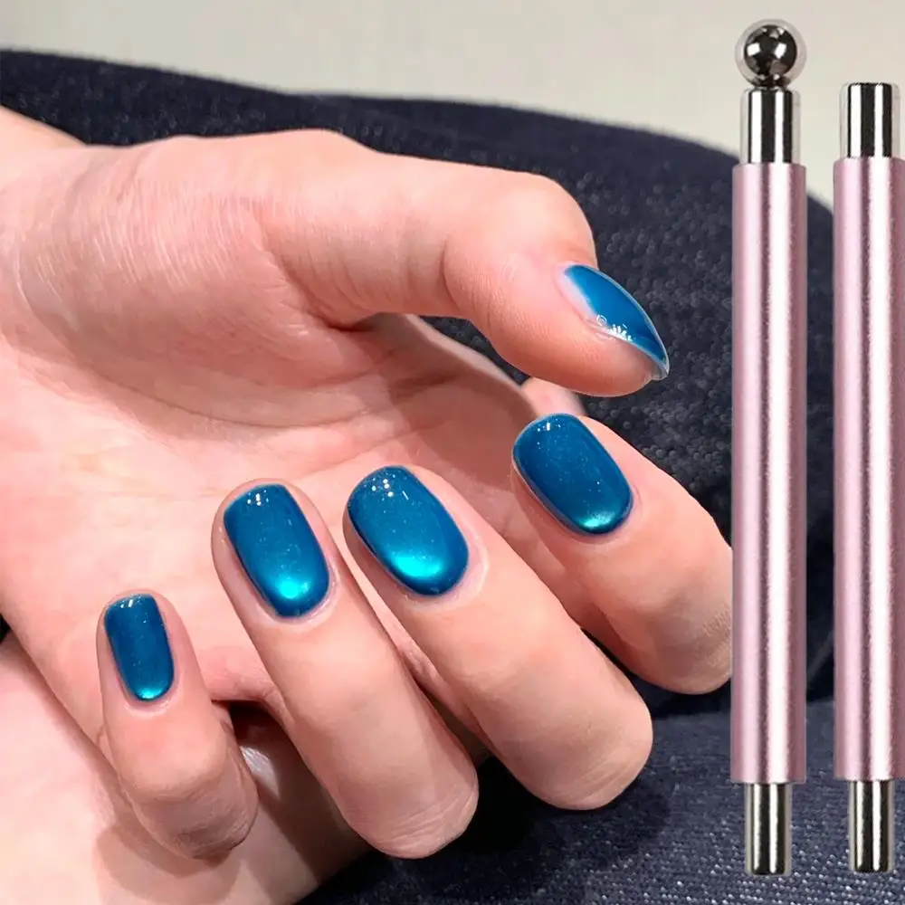 Dual-Head Glass Bead Magnetic Nail Art Pen - Strong Magnet with Detachable Steel Ball