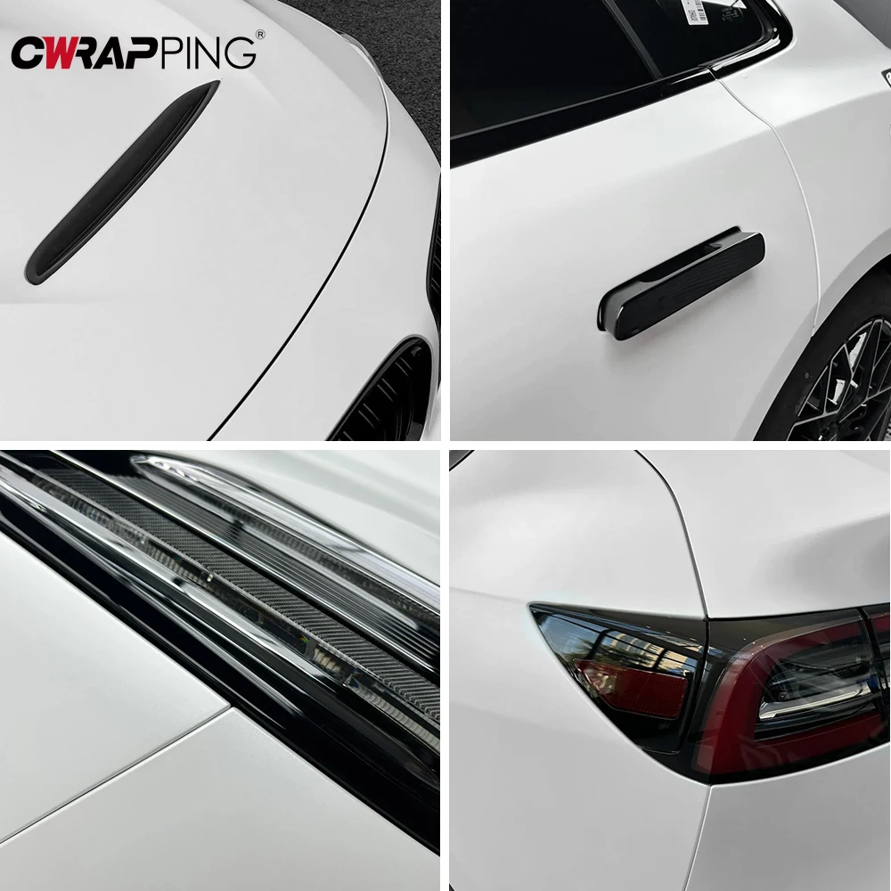 Matte White Vinyl Car Wrap Film Foil Sticker Universal Self-adhesion Waterproof Protection Film for Car Motorcycle Accessories 6