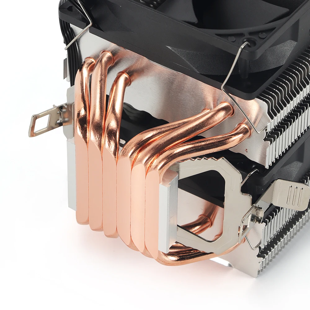 6 Heat Pipes 4 Pin PWM RGB PC Quiet CPU Cooler for Intel LGA 1700 2011 2011-V3 1200 1150 1151 X79 X99 E5 AMD AM4 AM3 CPU Cooling Fan cooling fan