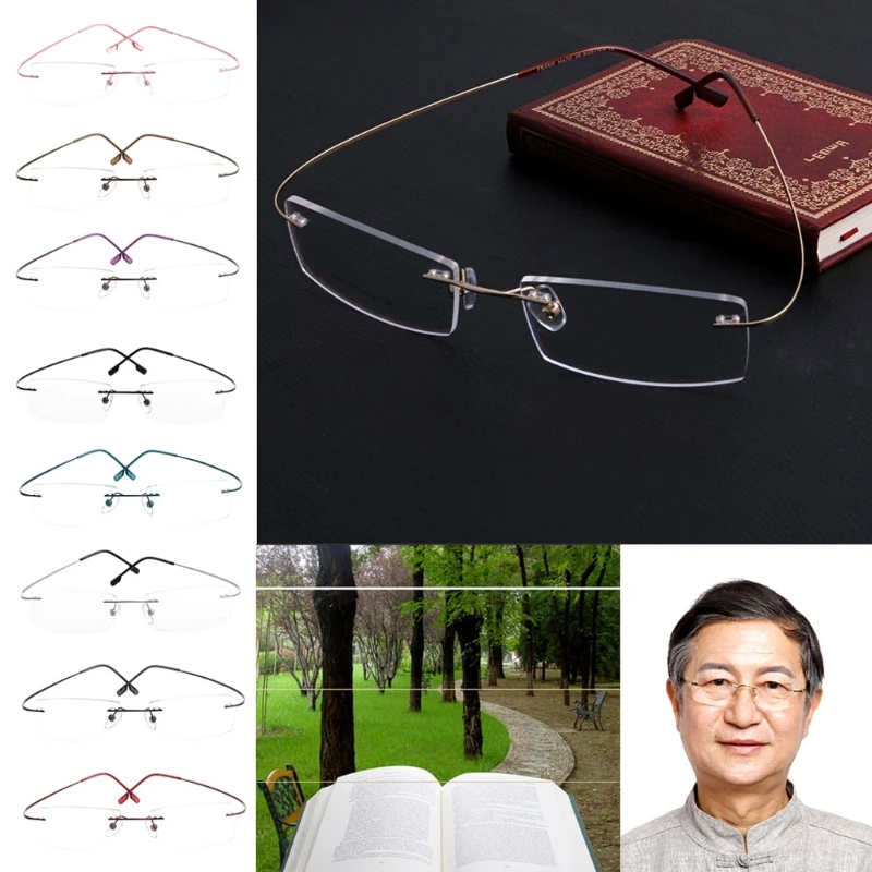 

Fashion Metal Rimless Eye Glasses Eyeglasses Frame Spectacle Frames DropShip