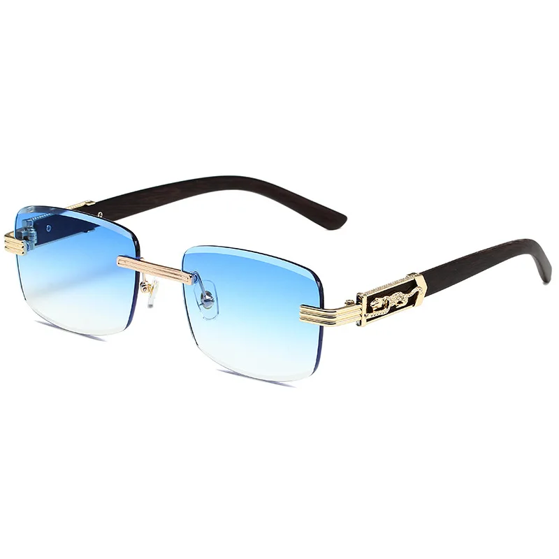 Diamond Cut Edge Sunglasses Vintage Men's Sunglasses Wood Style_voghion.com
