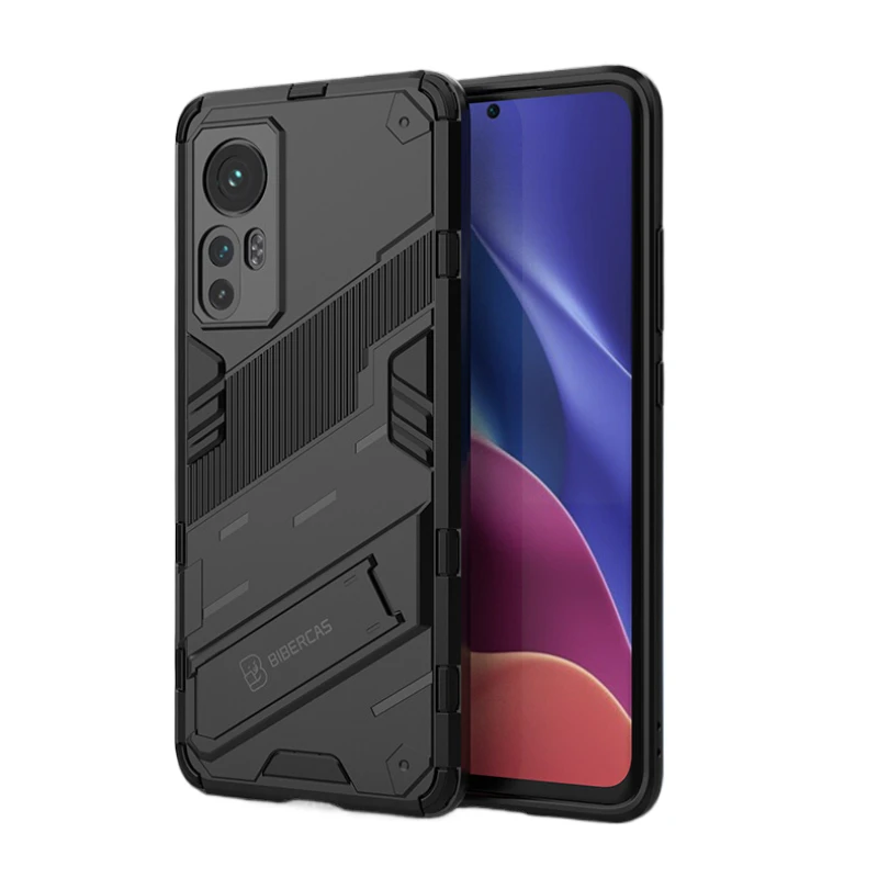 Cover Rigida Per Xiaomi Mi 12 / Mi 12X – Custodia 360° Antiurto In TPU, PC E Tessuto Denim – Protezione Completa (Nero)