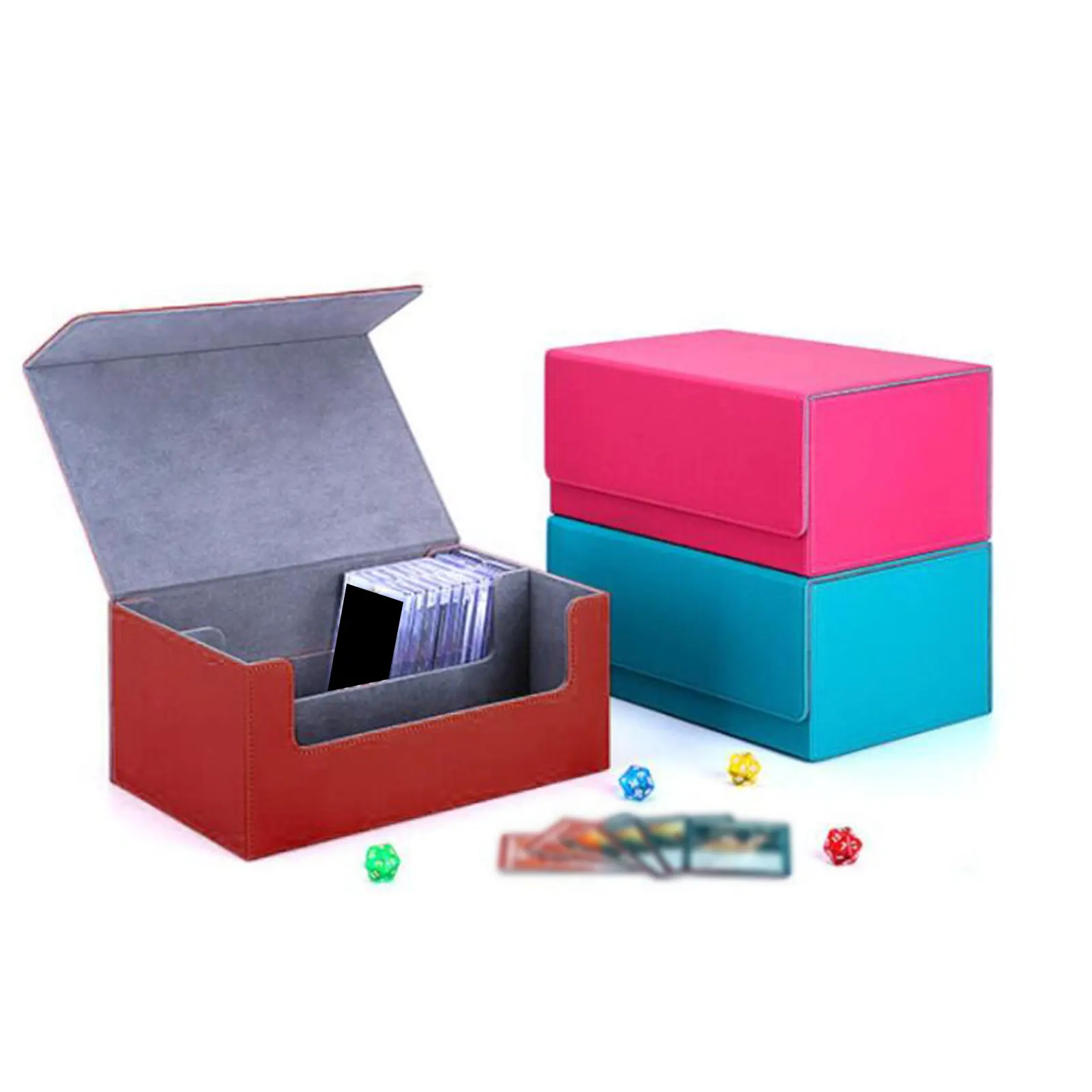 

Trading Card Deck Box Storage Dice Card Sleeve Toys Holds 600 Cards Organization Album Game Card Holder Display Cards Case