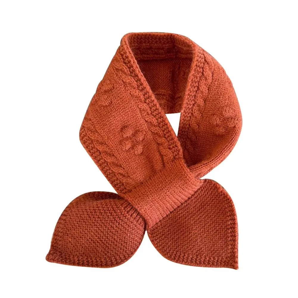 Fashion Warm Kids Winter Scarf Thick Korean Knitted Scarf Soft Princess Neck Warmer Baby Boys Girls