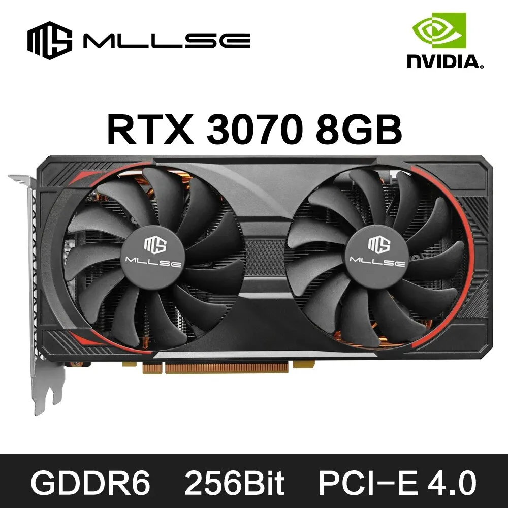 Mllse Rtx 3070 Scheda Grafica Da Gioco Da 8Gb Gddr6 256 Bit Pci Express 4.0X16 8 + 8Pin Scheda Video Di Gioco Nvidia Gpu Placa De Video