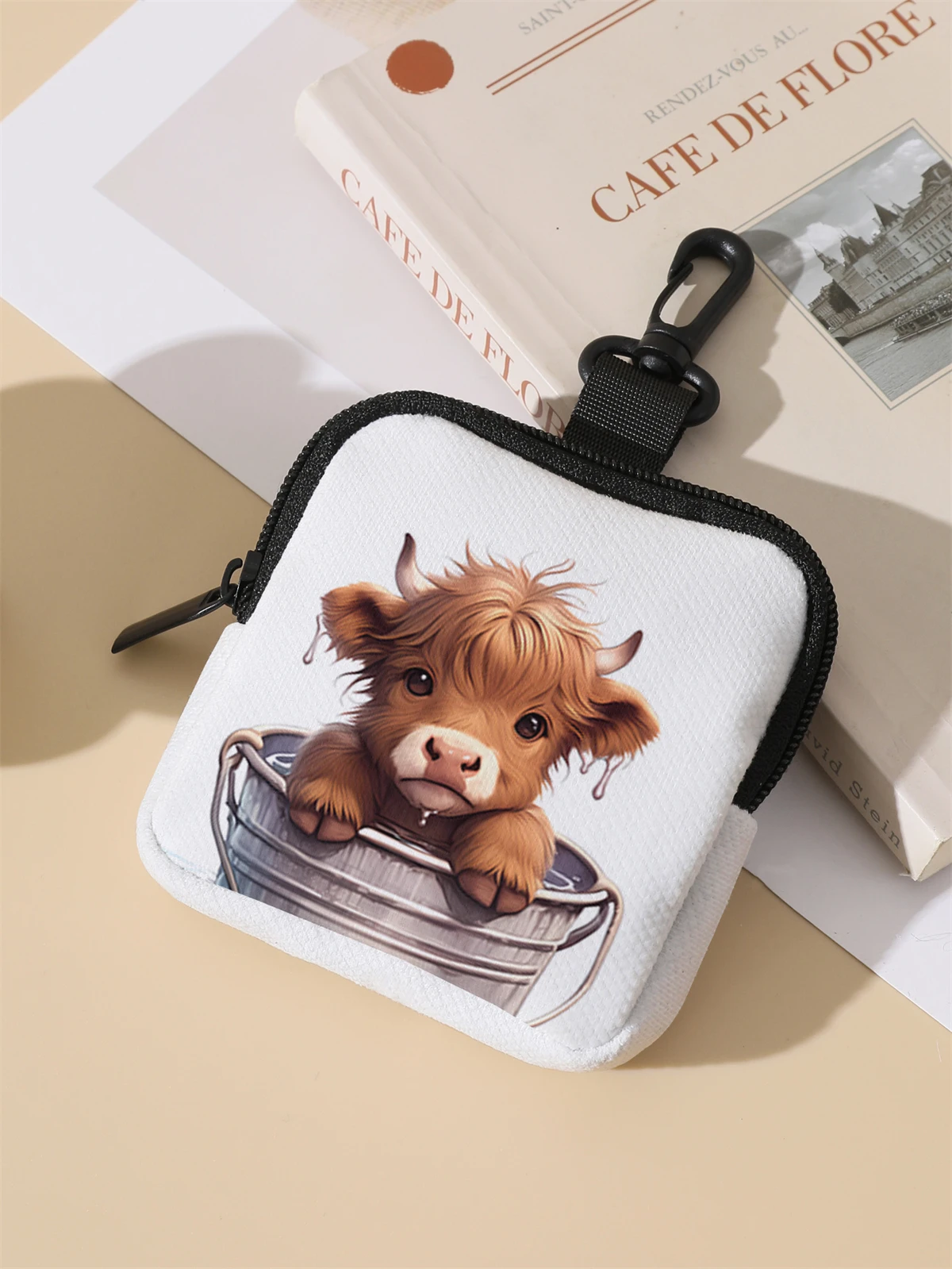 Large capacity coin wallets with cow patterns, digital printed coin wallets, and storage bags are ideal choices for gifts