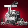STX Turboforce II "Platinum" w/Foot Pedal Heavy Duty Electric Meat Grinder & Sausage Stuffer: 6 Grinding Plates, 3 S/S Blades 2