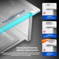 อ่างล้างจานสแตนเลส 304 แบบน้ำตก อเนกประสงค์ สีเงิน ทนรอยขีดข่วนและการสึกหรอ ขนาดใหญ่ แบบช่องเดียว ติดตั้งใต้เคาน์เตอร์ 5