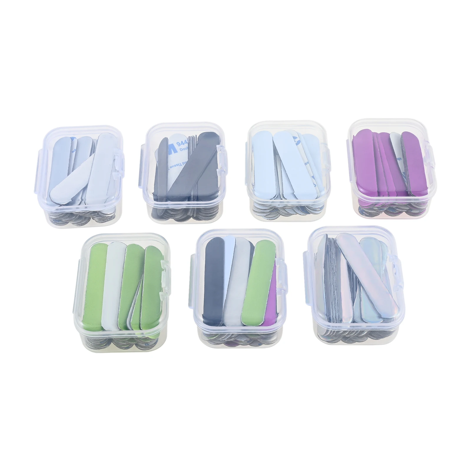 30개 골프 무게추 접착식 납 테이프 조절 가능 스윙 무게 추가 50x10mm 골프 클럽 아이언 퍼터 라켓용 플라스틱 박스 포함