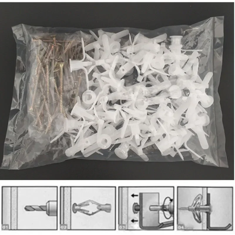 parafuso forma de borboleta tubo expansao nylon forma aeronave 05