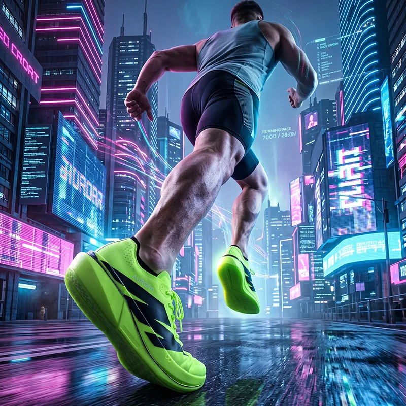 Scarpe da Corsa Sportive da Uomo con Piastra in Carbonio, Sneakers Ammortizzanti per Maratona, Atletica, Allenamento e Camminata Casual - immagine 6