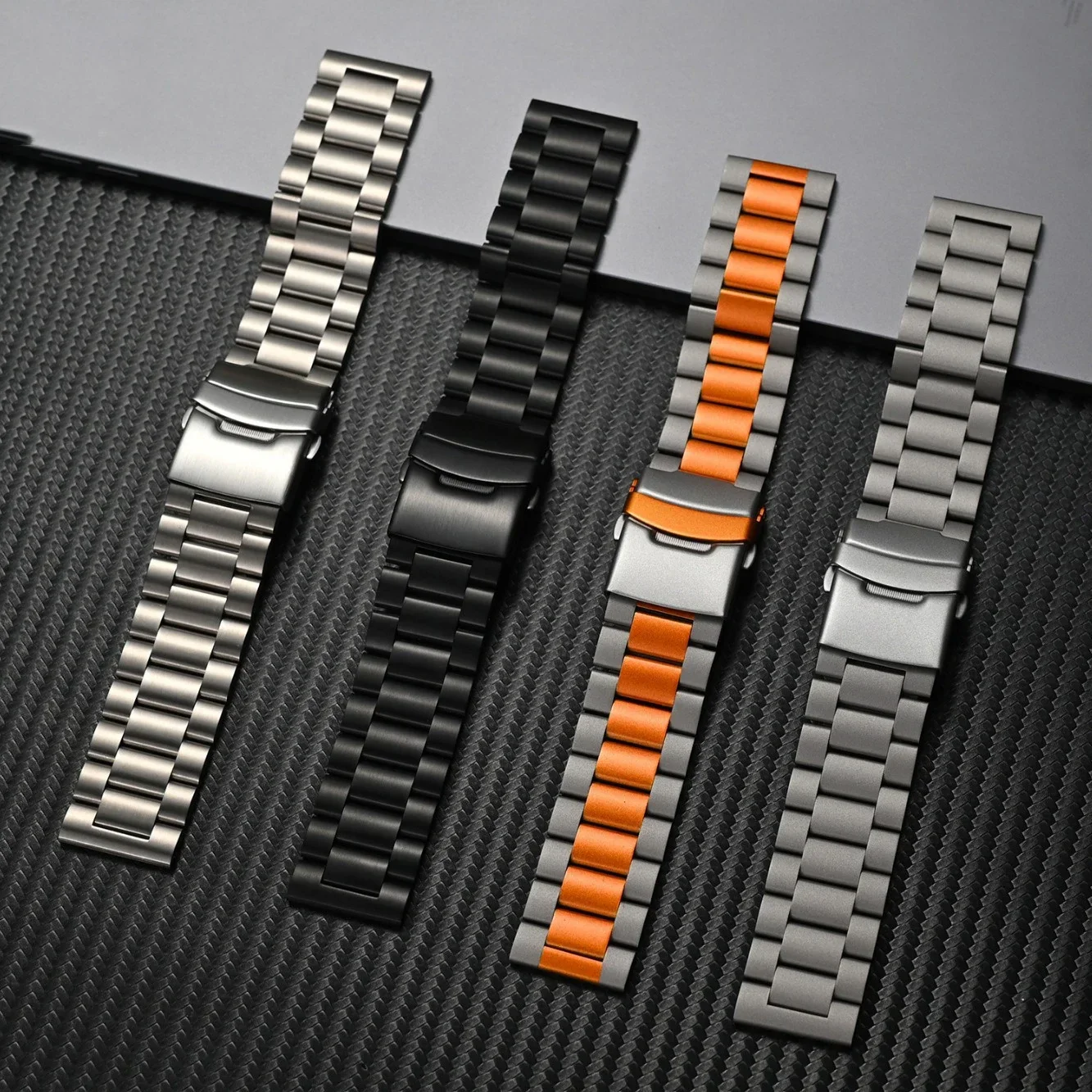 Luxury 22mm Stainless Steel Watch Strap - Premium Metal Bracelet Replacement