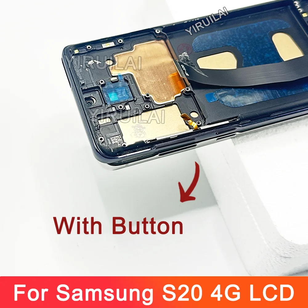 LCD Display Screen TFT Screen Touch Panel Digitizer Assembly Replacement with Frame for Samsung Galaxy S20 G981F G980 SM-G980F/DS
