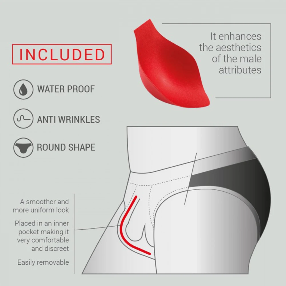 Pouch Push Up Pad Uomo 2 Pezzi | Ingrandisci Bulge 3D | Per Costumi Da Bagno E Biancheria Intima - Foto 12