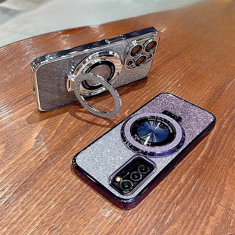 Étui de luxe à paillettes avec support pour Moto G42 G52 G53 G54 G60 G60S G62 G72 G73 G82 G83 G84 E20 E22 E22i E32_voghion.com