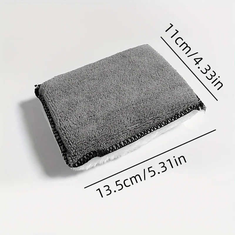 Double Side Car Interior Scrubbing Sponge for Leather Interior Car Wash Pad No Scratch Microfiber Scrubbing Sponge 5pcs