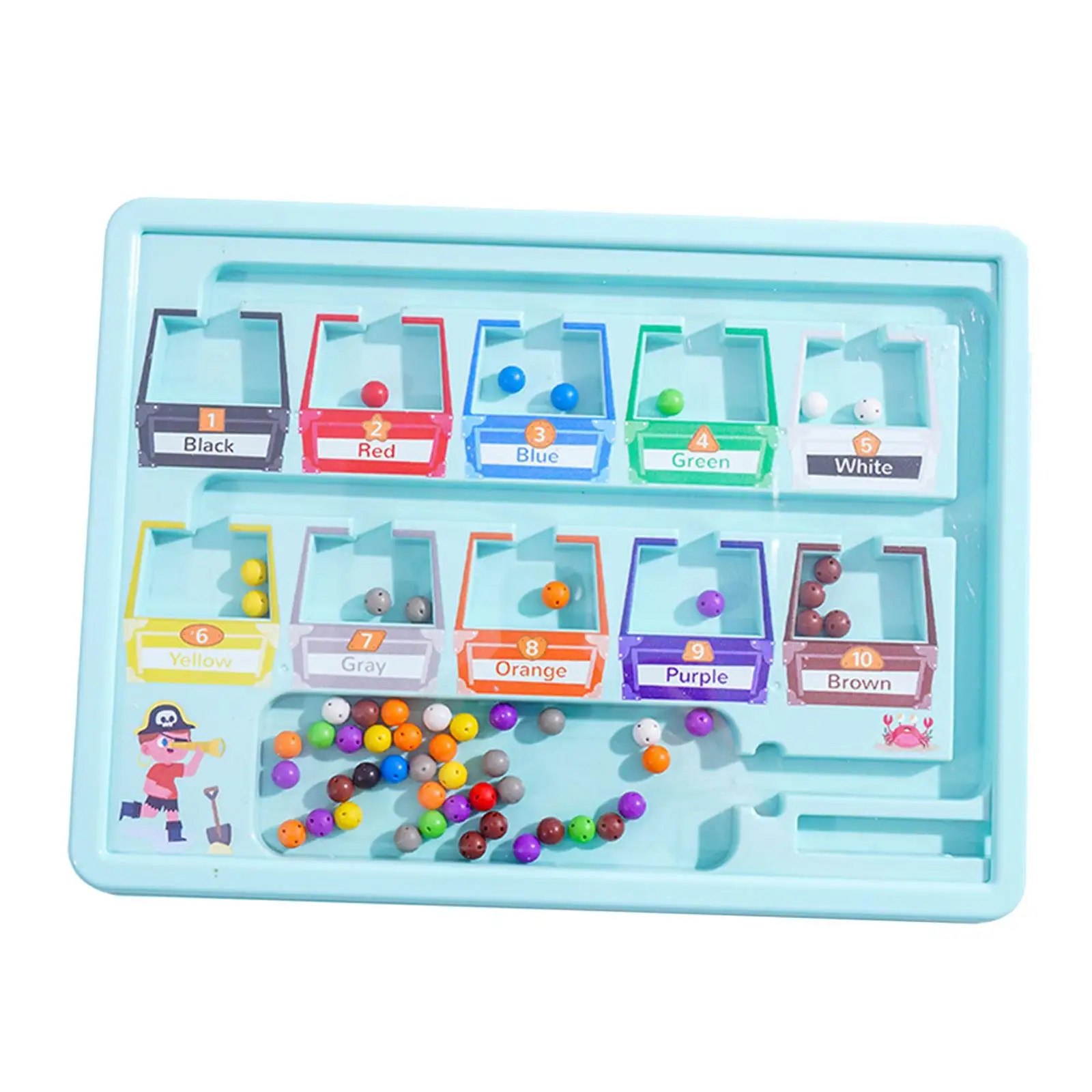 

Montessori Toys Educational Bead Maze Toy Fine Motor Skills Magnetic Color and Number Maze for 3 4 5 Years Old Kids Boys Girls