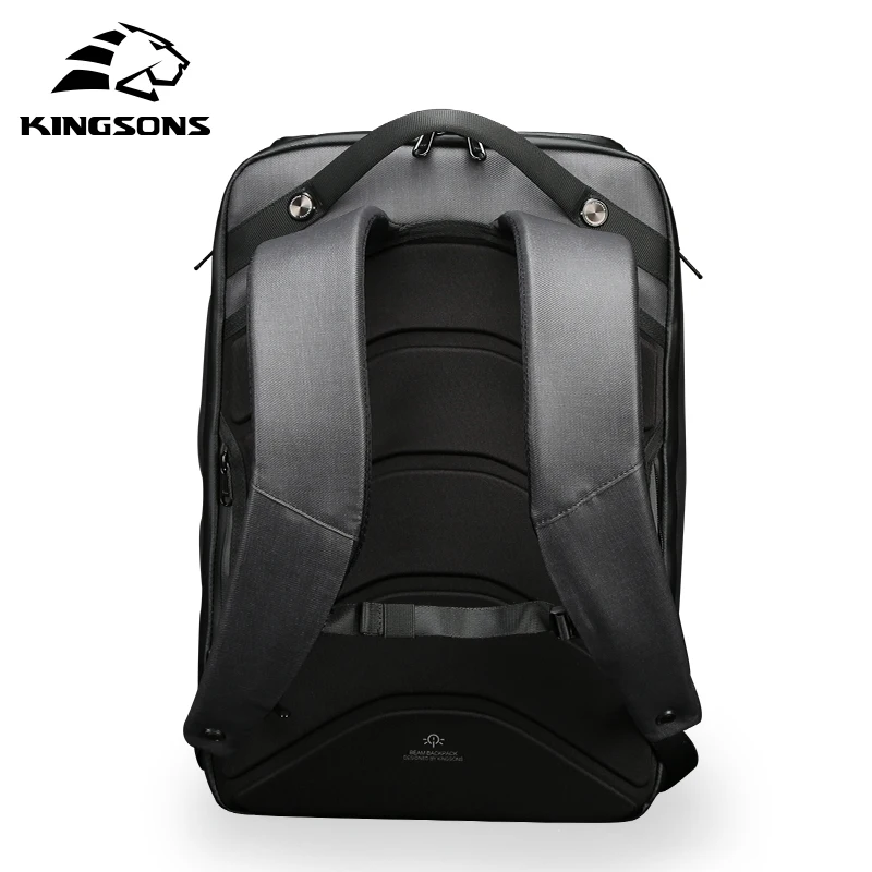 Kingsons Solar Charging Backpack Multifunctional Anti-Theft Waterproof Men 15.6" Laptop Backpacks USB Travel Outdoor Backpack 5