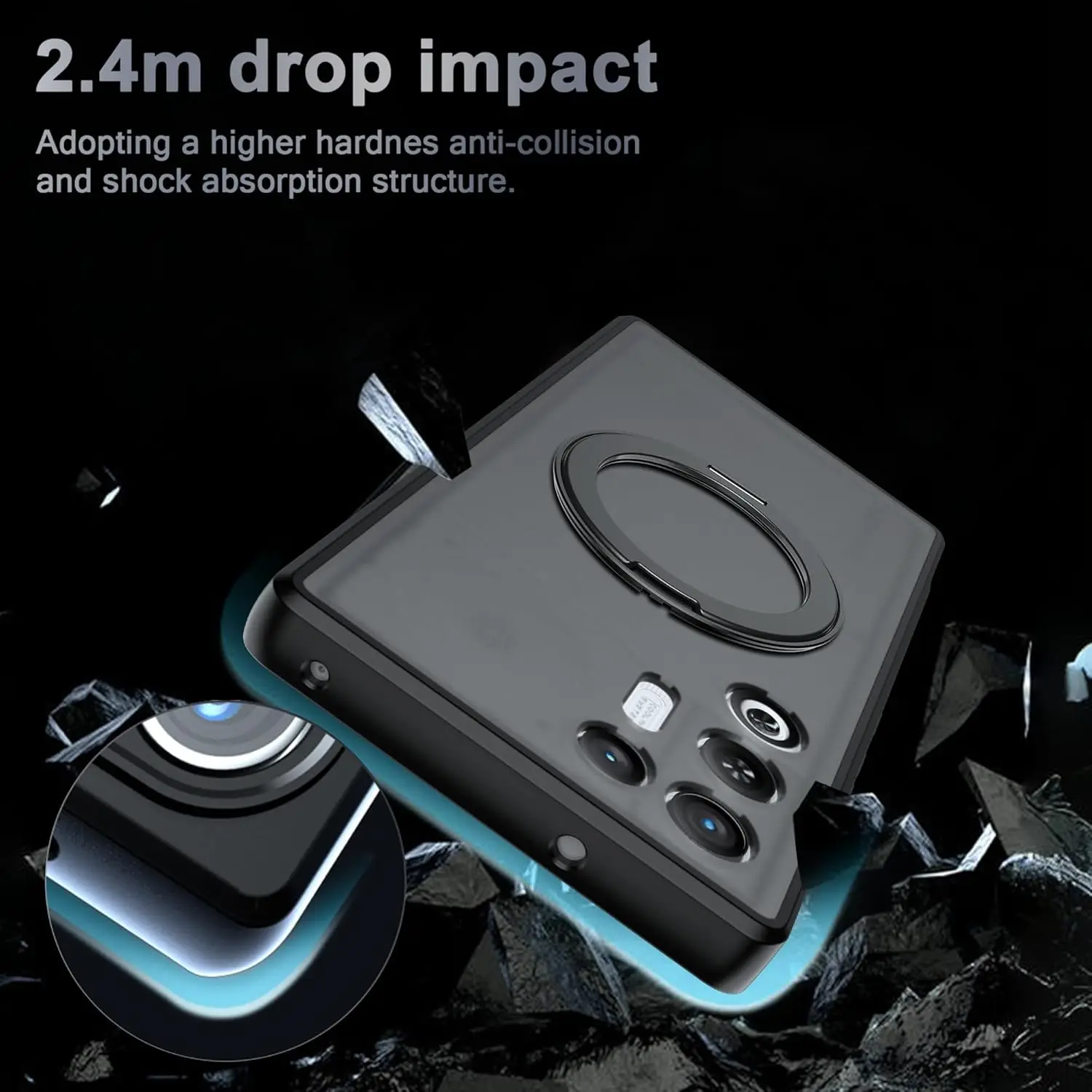 360° Rotating Kickstand Magnetic Wireless Charging Shockproof Cover Case