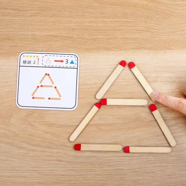 Kids Toy Matchstick Puzzle Board Games Montessori Match Stick Creative Thinking Match Logic Training Educational Toy 2