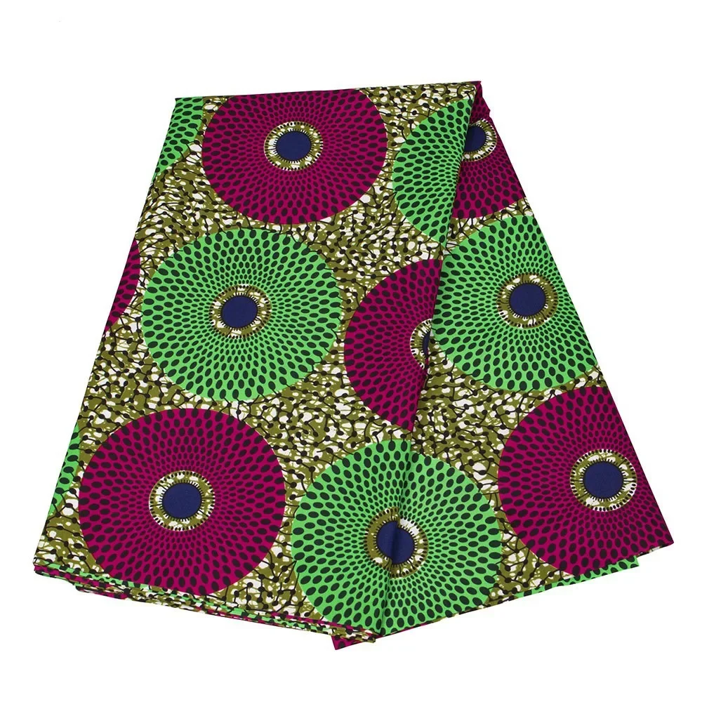 African Fabric Ankara Circular Pattern Clothing Fabric Can Be Used for Dresses Suits Ethnic Fabrics Decoration DIY