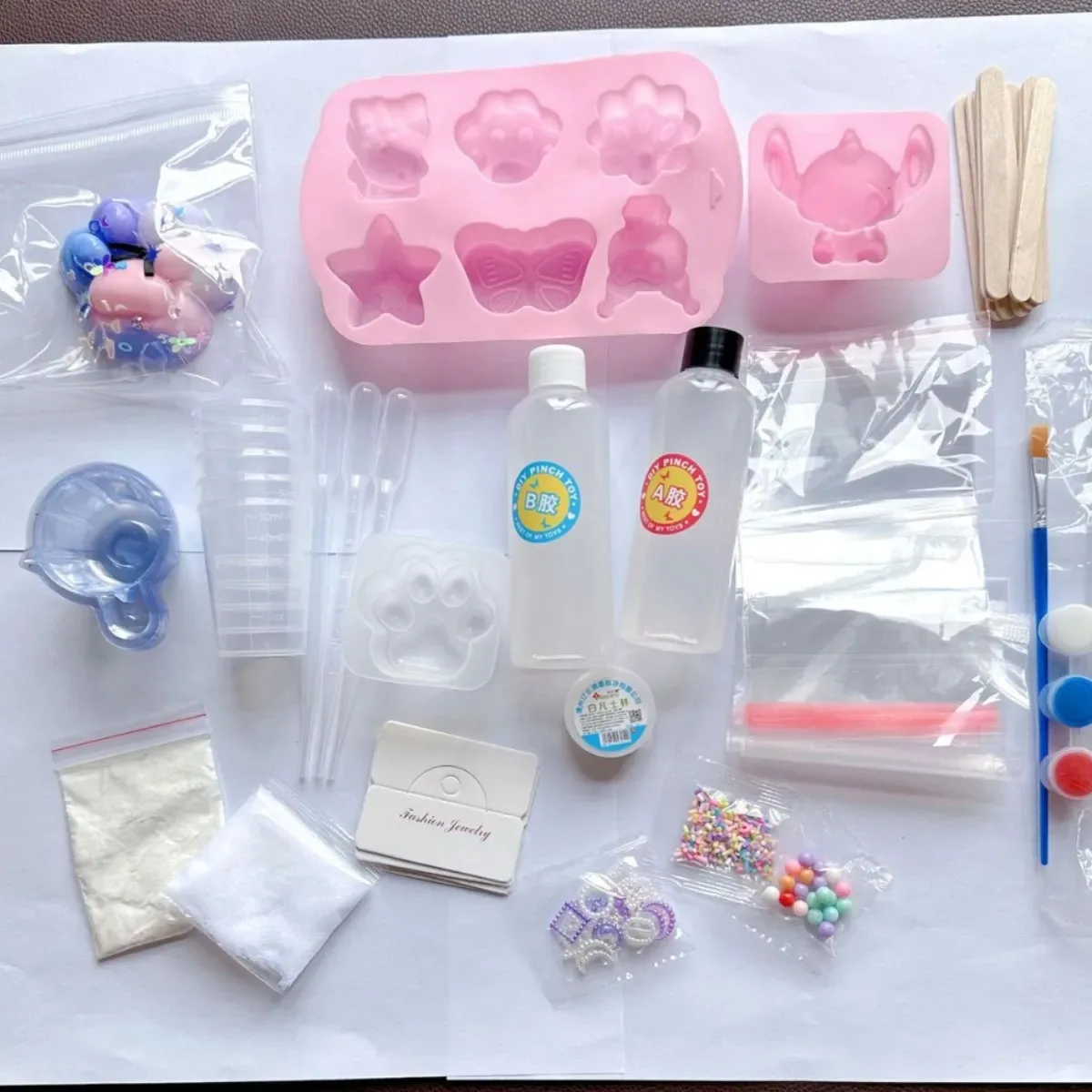 DIY Taba Squishy Kit Set Gel líquido, Kit de fabricación de