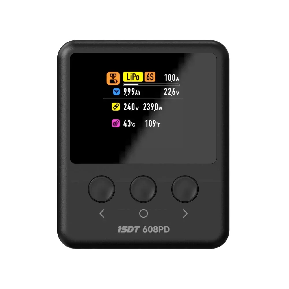 Chargeur LiPo 240W 10A avec USB-C 140W, écran IPS, APP