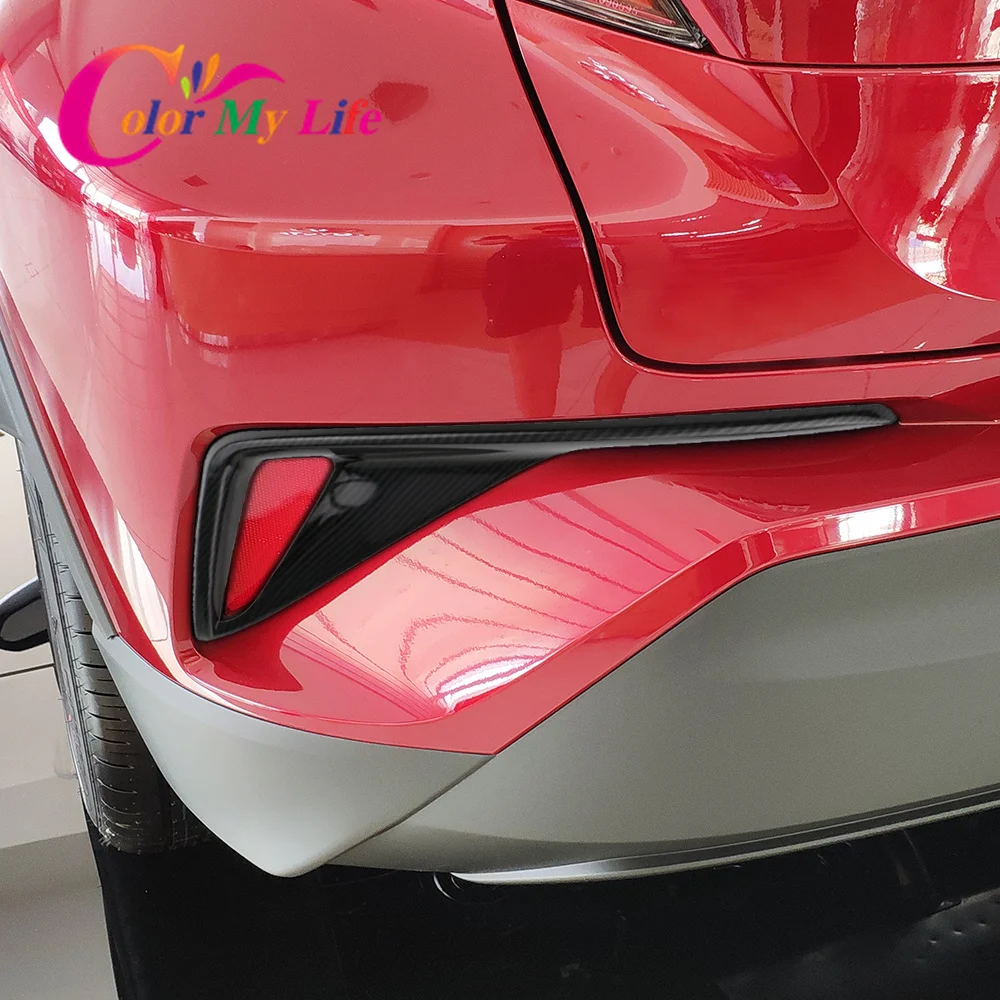 2pcs Chrome Rear Fog Light Lamp Cover Trim Decor fits Toyota C-HR CHR 2016-2019 