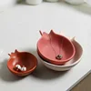 Creative Ceramic Pomegranate Plate, Elegant Brick-red Decorative Plates For Jewelry, Chocolate and Candy Dish, Fruit Platter 2