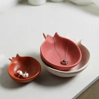 Creative Ceramic Pomegranate Plate, Elegant Brick-red Decorative Plates For Jewelry, Chocolate and Candy Dish, Fruit Platter 2