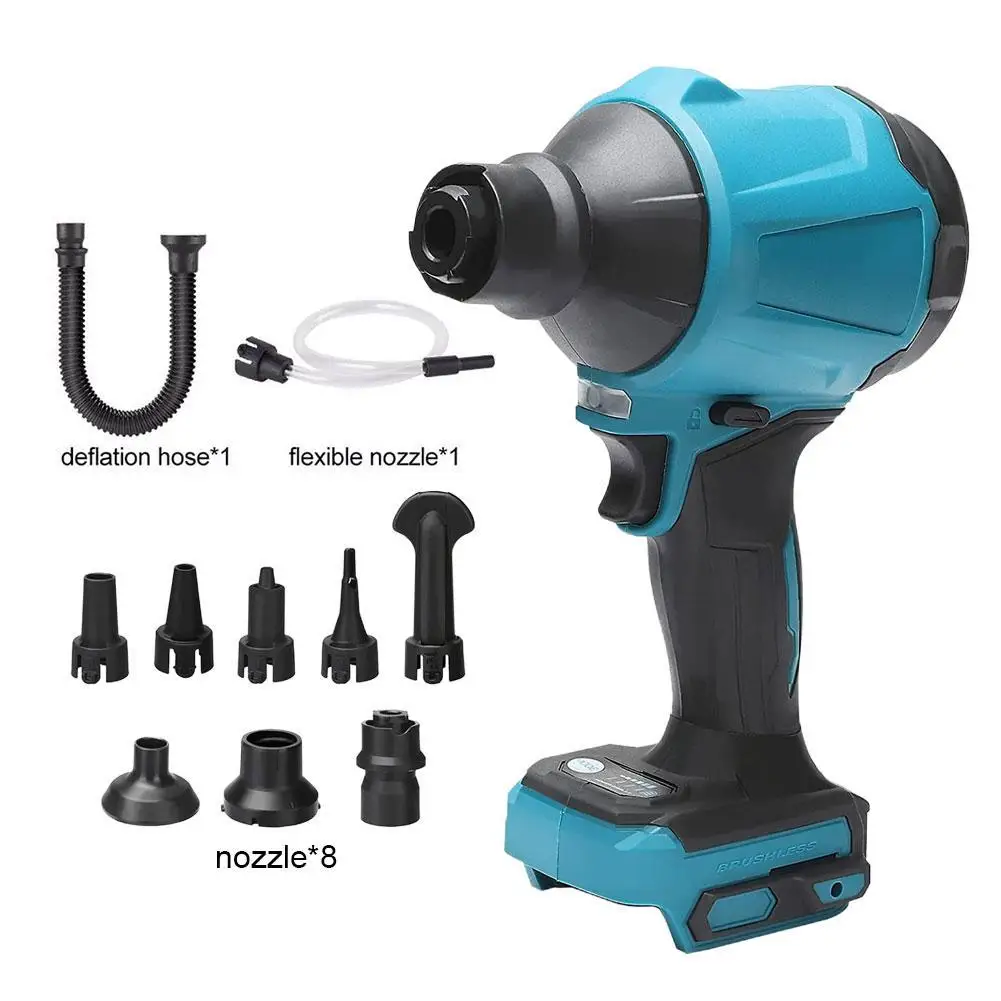 

Cordless Blower Inflator Vacuum Function 5 IN 1 Multifunction Rechargeable Dust Blower For Makita 18v Battery New