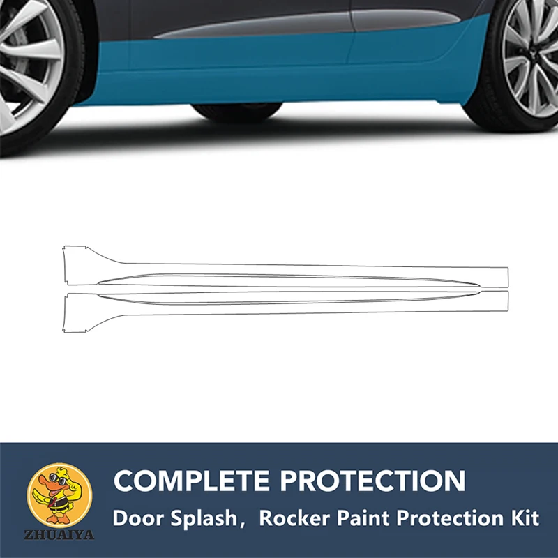 

PreCut Rocker Panels Paint Protection Clear Bra Guard Kit 7.5mil TPU PPF For VOLKSWAGEN GOLF R 2022