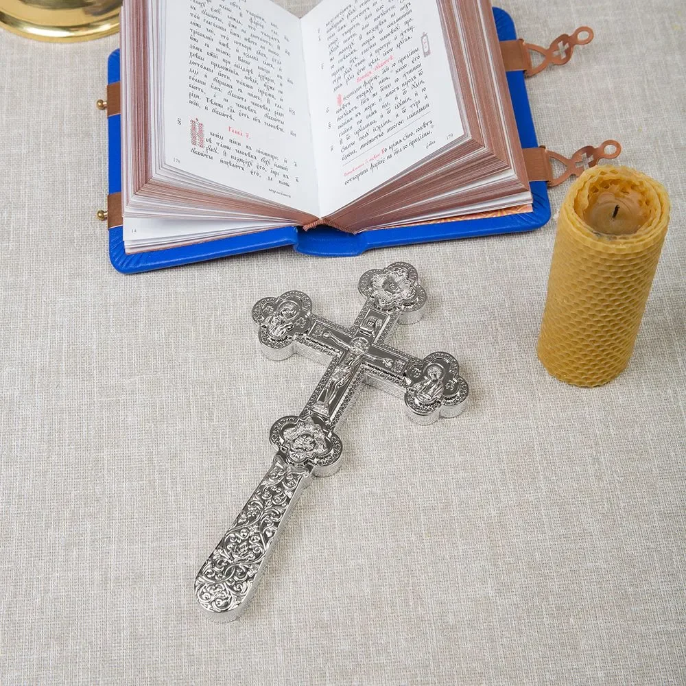Description Picture 6 of itemHandheld Cross With Jesus Crucifix Orthodox Church Christian Decor Russian Religious Supplies Крест требный "С предстоящими"