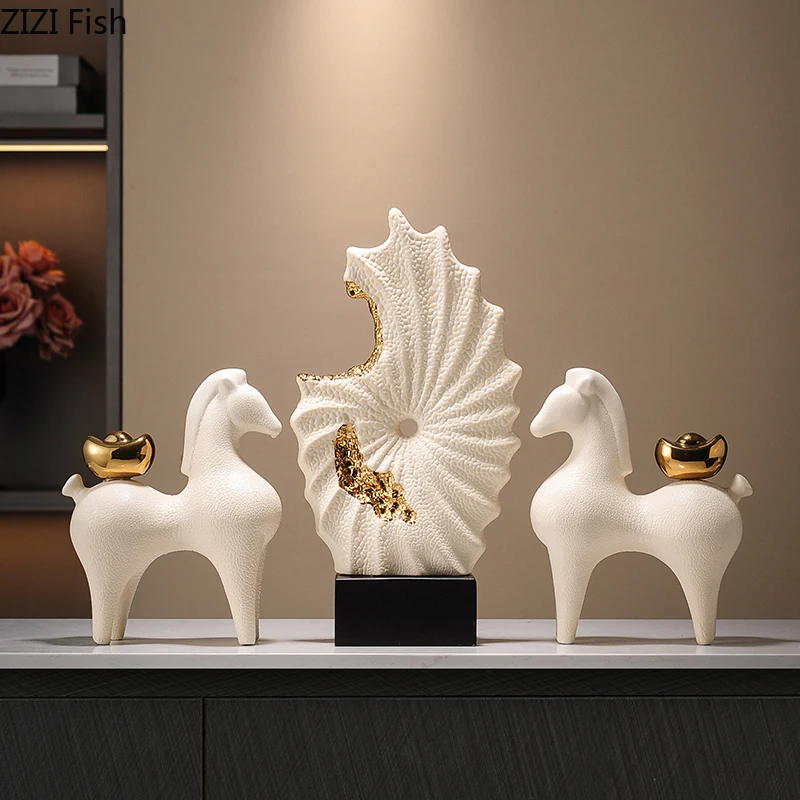 Gilded Ceramic Landscape Ornament 2