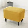 1PC Rectangle Ottoman Stool Covers Polar Fleece Stretch Elastic Footrest Cover Non-Slip Anti-Dust Footstool Slipcover Protector 5