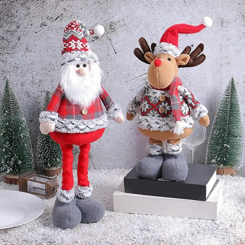 

Телескопическая Рождественская кукла, Счастливого Рождества, Декор Санта-Клауса для дома 2023, Рождественское украшение, рождественские подарки, новый год 2024