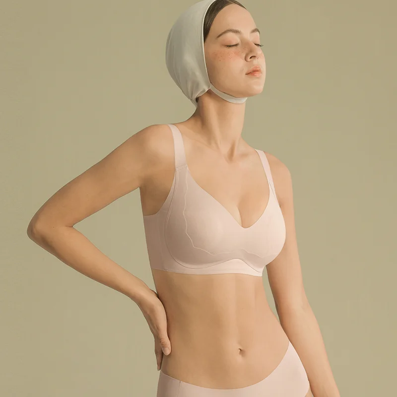 SUJIIN Plus Size Bras for Women Comfortable Wireless Push Up Full-Coverage Soft Support Bra for Large Breasts Bralettes MX219 - Image 5