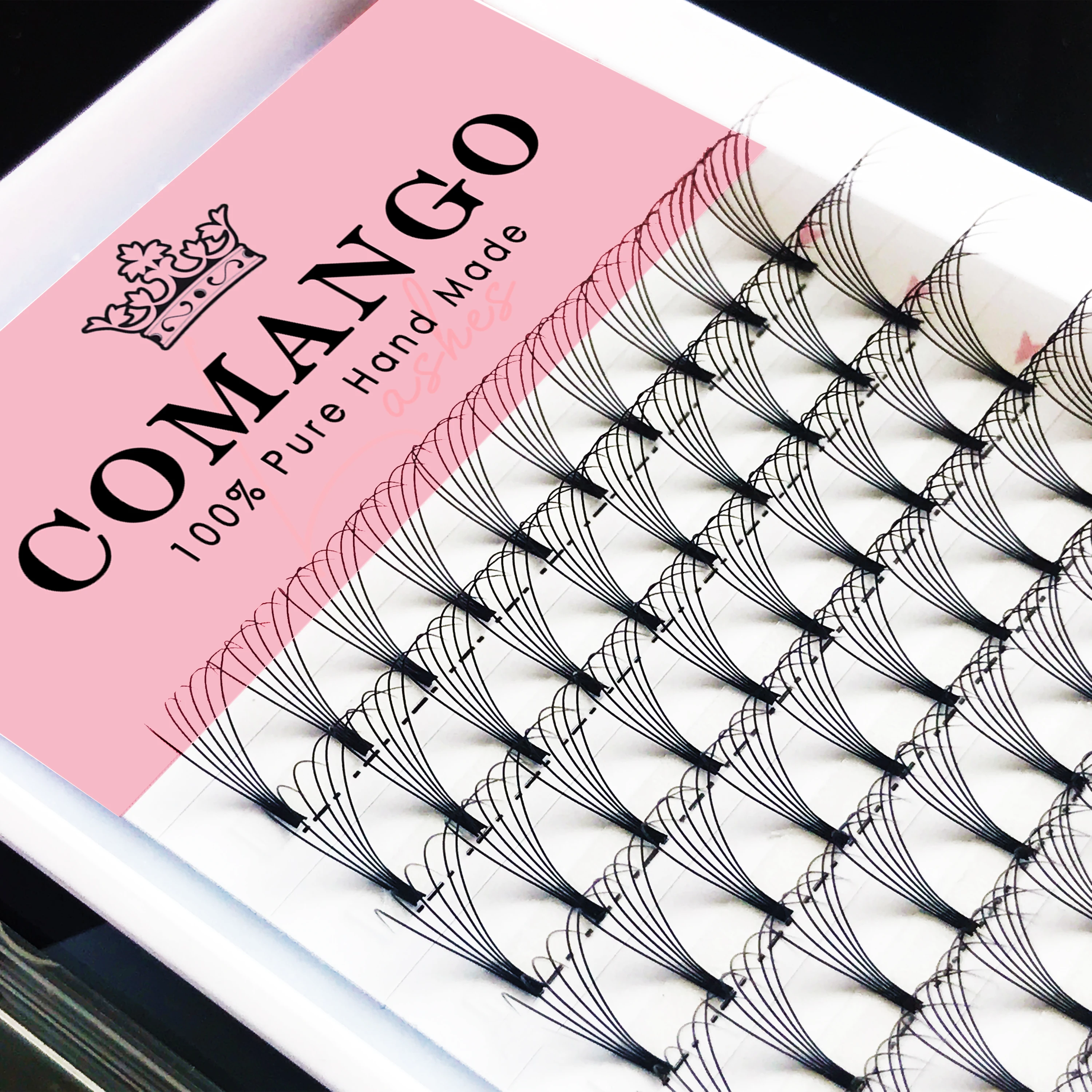 

CoMango Hybrid Lashes Extension Pre Made Russian Volume Fans Faux Mink Individual Lash Extensions