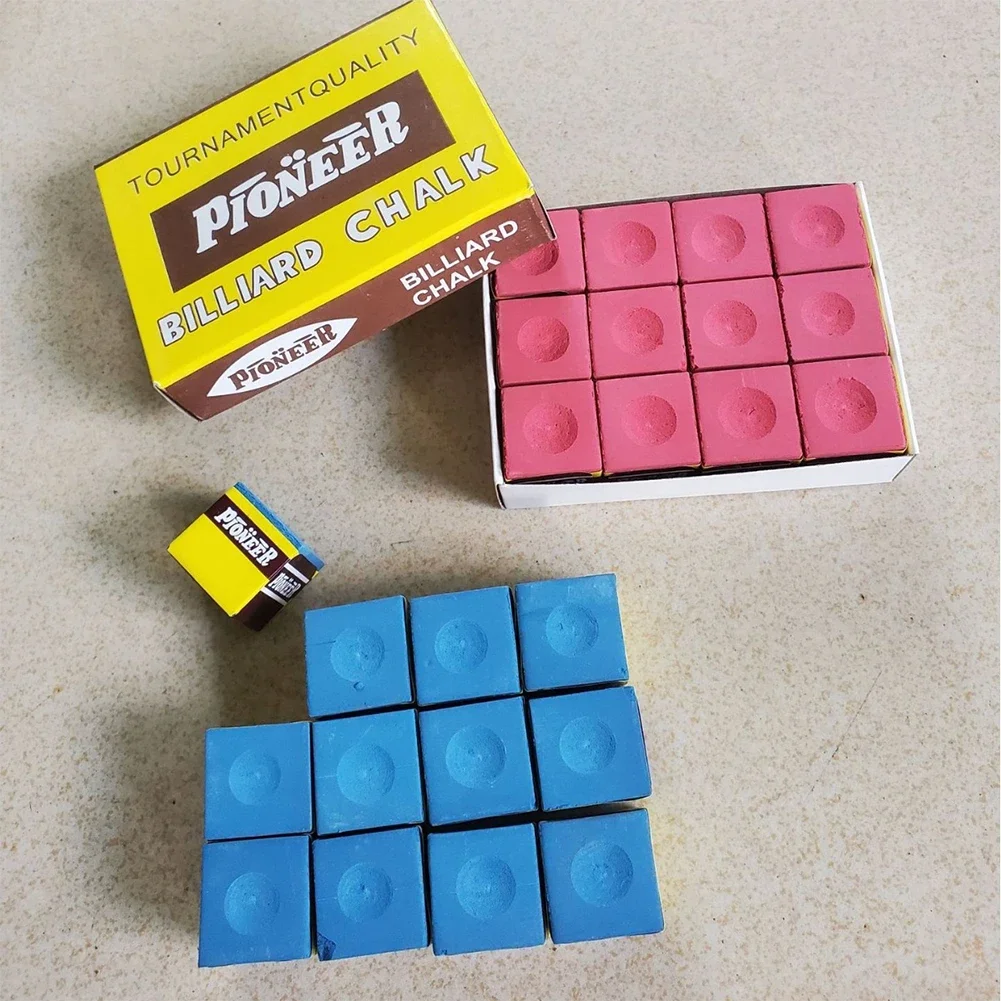 No-slip Cue Chalk New Pool Cue Tip Calcium Carbonate Billiard Chalks Indoor Sport Red/Blue/Green Snooker Accessory Billiard Cue