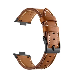 Vintage Leather Strap Replacement Wristband Bracelet for Huawei Fit 3 (Brown - B)
